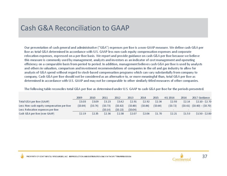 February 2017 Investor Presentation – Continental Resources, Inc. – slide 36