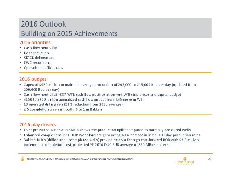 Citi 2016 Global Energy and Utilities Conference – Continental Resources, Inc. – slide 3