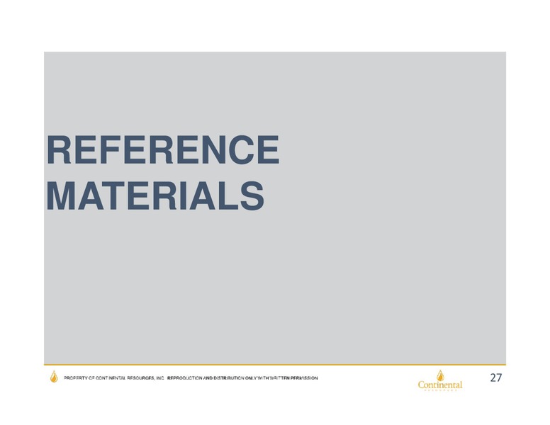 Q2 2016 Investor Update – Continental Resources, Inc. – slide 26