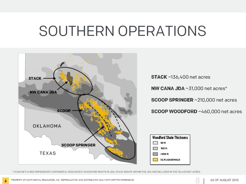 August 2015 Investor Presentation – Continental Resources, Inc. – slide 7