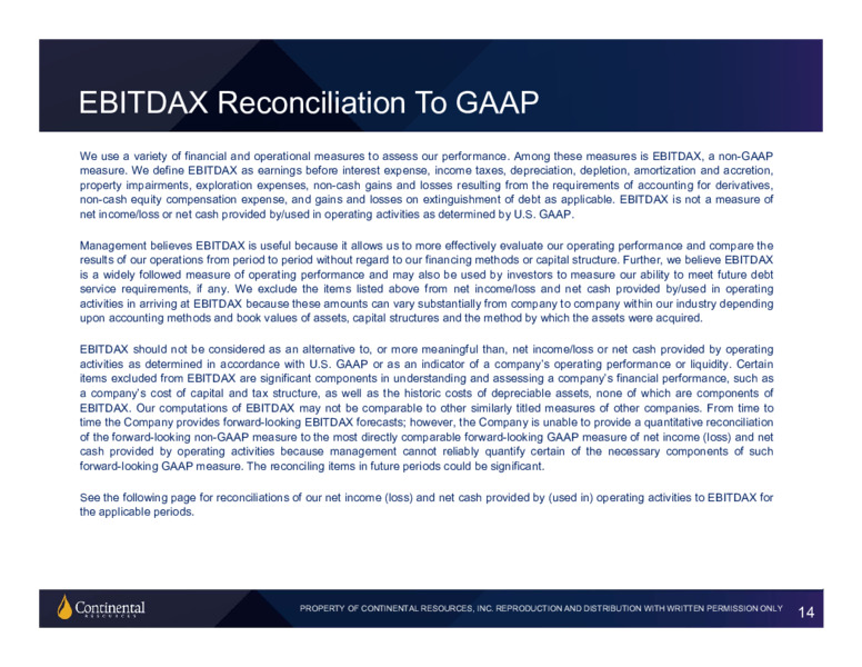 August 2020 Investor Presetnation – Continental Resources, Inc. – slide 13