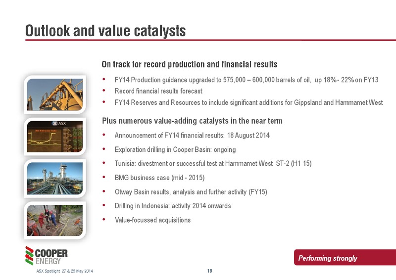 PRESENTATION TO THE ASX SPOTLIGHT CONFERENCE – Cooper Energy Limited – slide 18