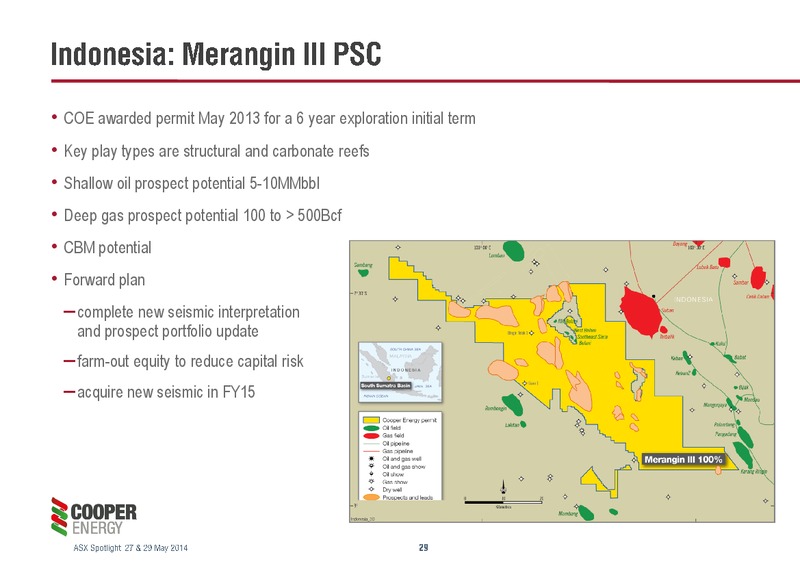 Presentation to ASX Spotlight Hong Kong & Singapore – Cooper Energy Limited – slide 28