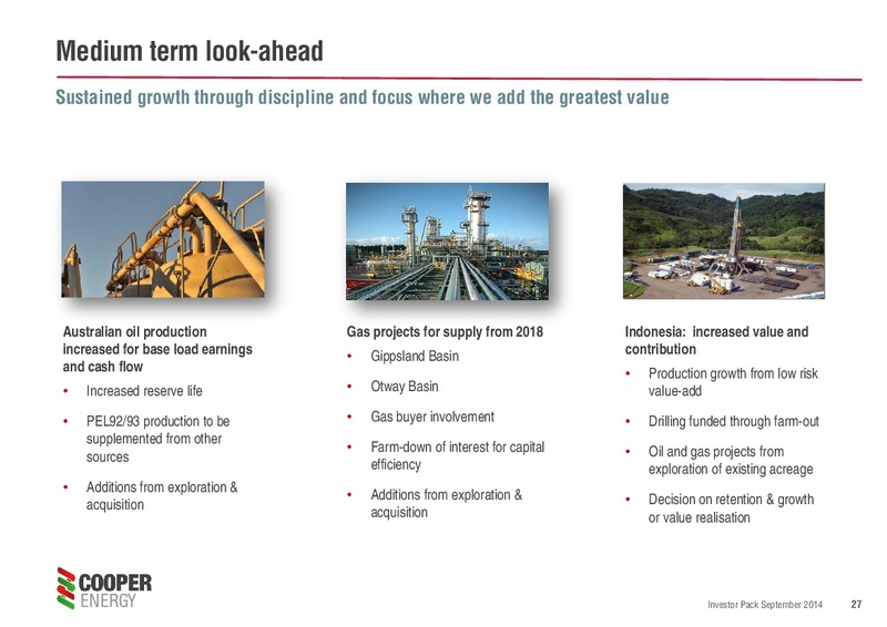 INVESTOR PRESENTATION – Cooper Energy Limited – slide 26