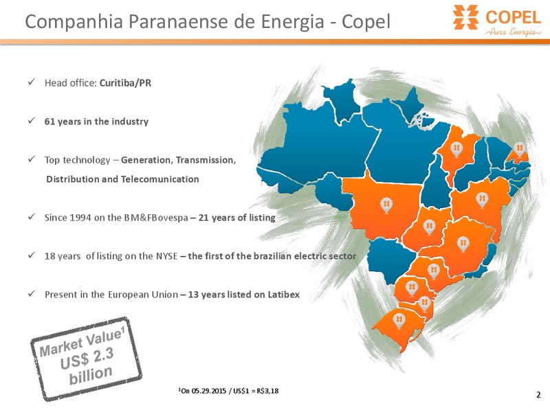 Bradescos 7th London Conference – Copel Pura Energia – slide 2