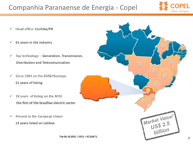 8TH ANNUAL BRAZIL EQUITY CONFERENCE – Copel Pura Energia – slide 2