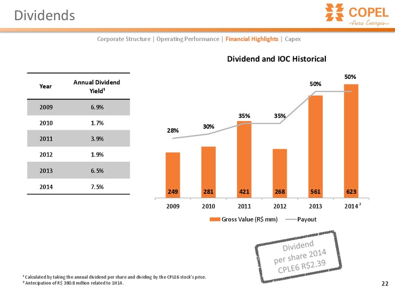 8TH ANNUAL BRAZIL EQUITY CONFERENCE – Copel Pura Energia – slide 22