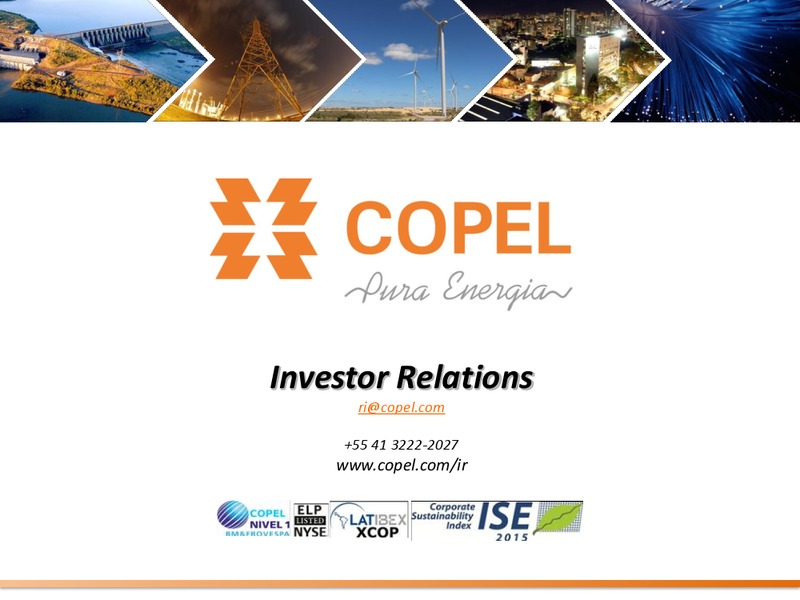 August 2015 Investor Presentation – Copel Pura Energia – slide 10