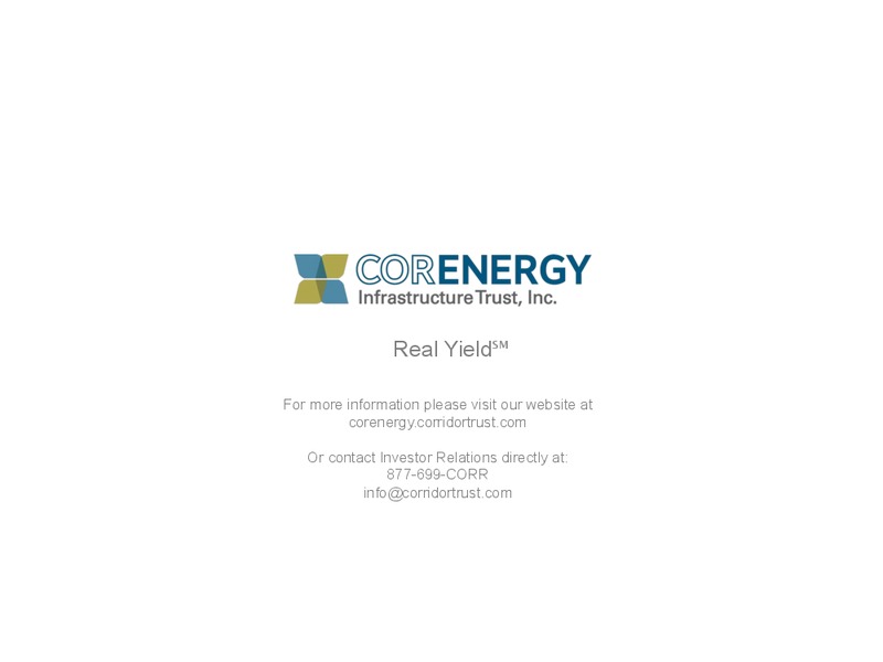 Q1 2015 Earnings Call – Corenergy Infrastructure Trust – slide 15