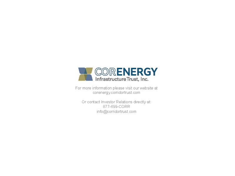 2014 3Q Earnings Call – Corenergy Infrastructure Trust – slide 8
