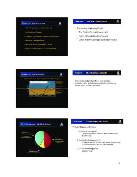 Energy Conference – Core Laboratories – slide 3