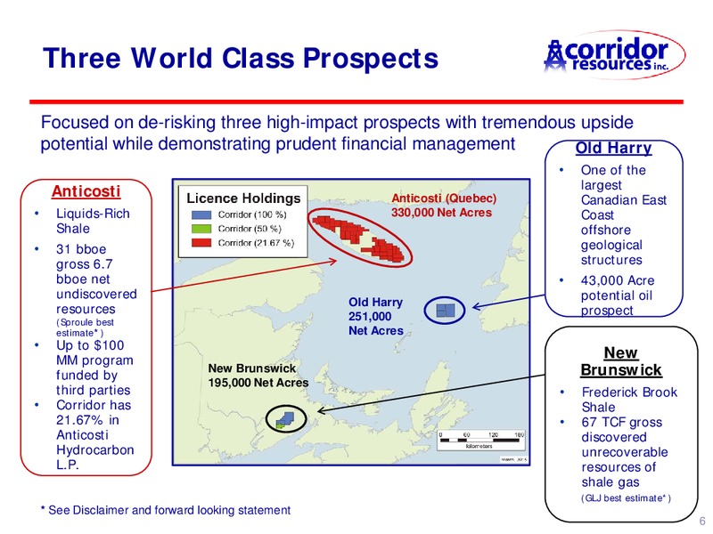 May 2015 Corporate Presentation – Corridor Resources Inc. – slide 6