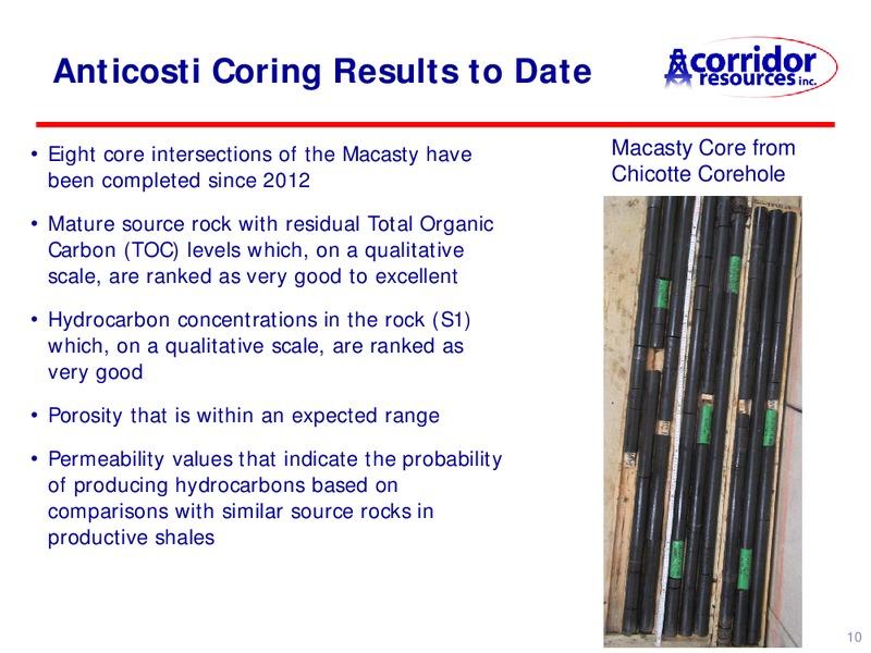 May 2015 Corporate Presentation – Corridor Resources Inc. – slide 10