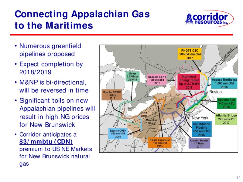 May 2015 Corporate Presentation – Corridor Resources Inc. – slide 14