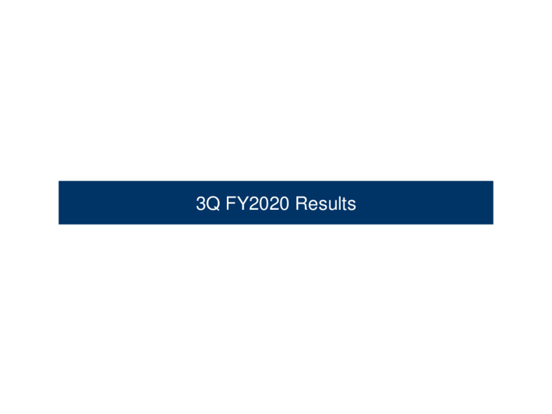 Fiscal Q3 2020 Presentation – Cosmo Energy Holdings Company, Ltd – slide 9
