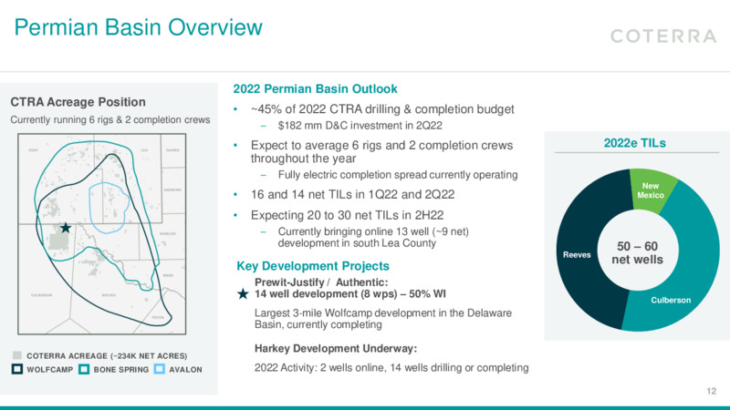2Q22 Earnings Presentation – Coterra Energy – slide 11