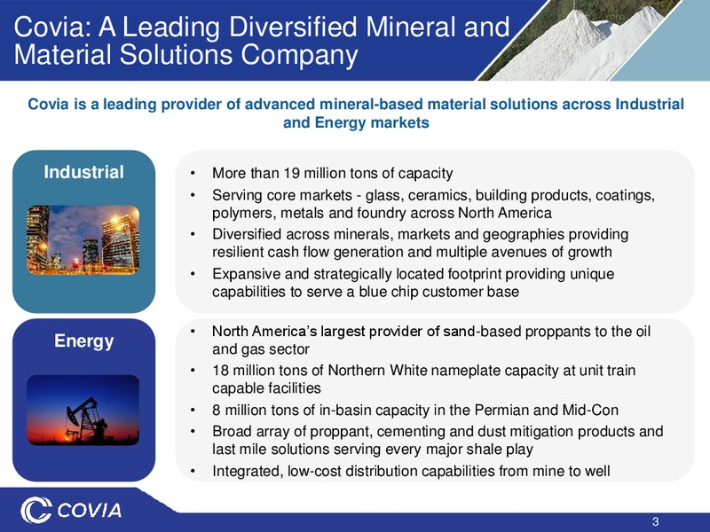 1Q 2019 Earnings Presentation – Covia Corp. – slide 2