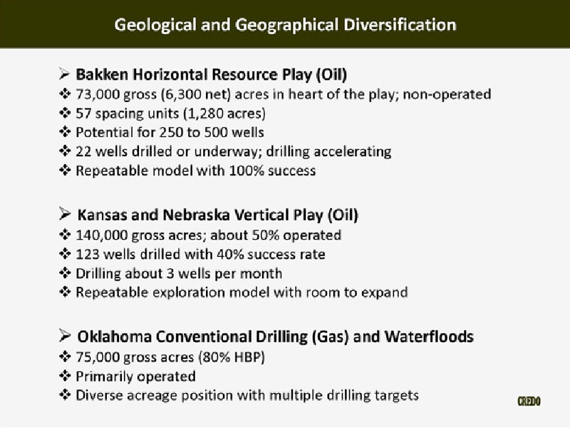 Investor Presentation – Credo Petroleum Corp. – slide 6
