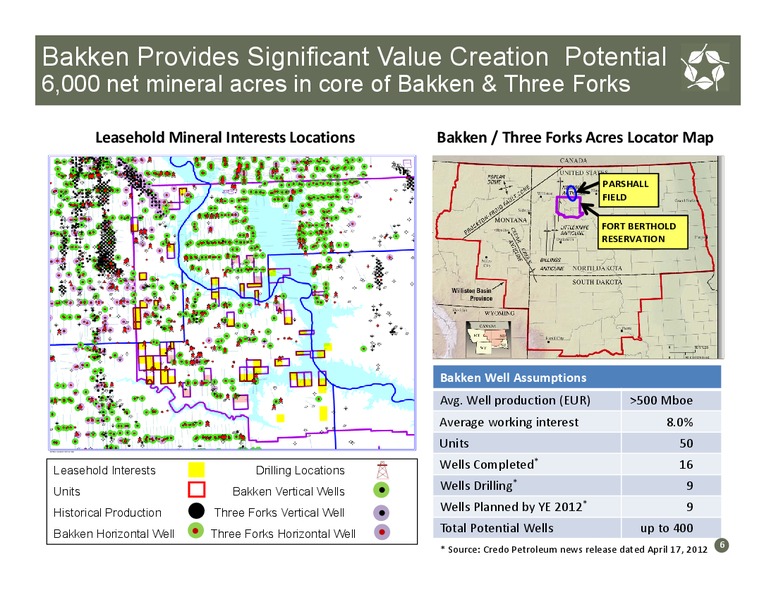 Forestar Acquisition of Credo Petroleum – Credo Petroleum Corp. – slide 5