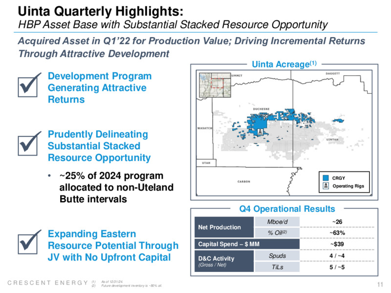 FY 2024 Earnings Presentation – Crescent Energy Company – slide 10