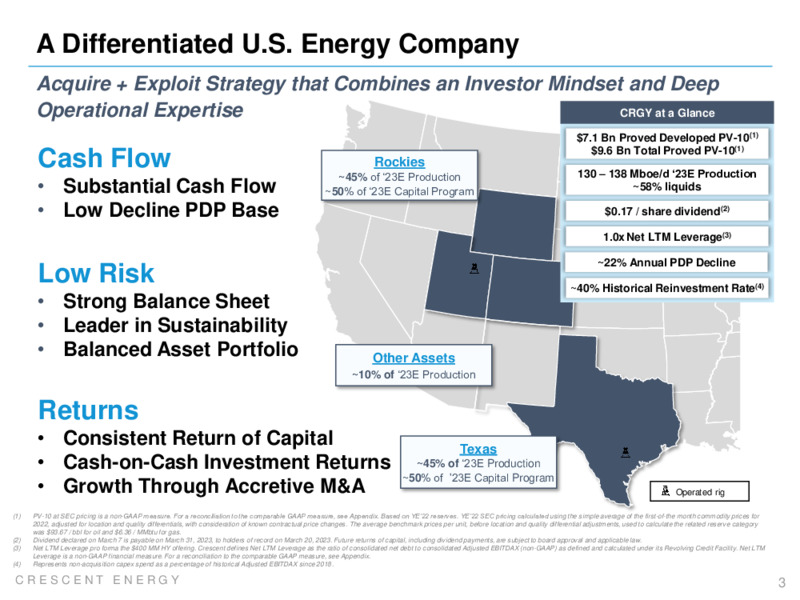 March 2023 Company Presentation – Crescent Energy Company – slide 2