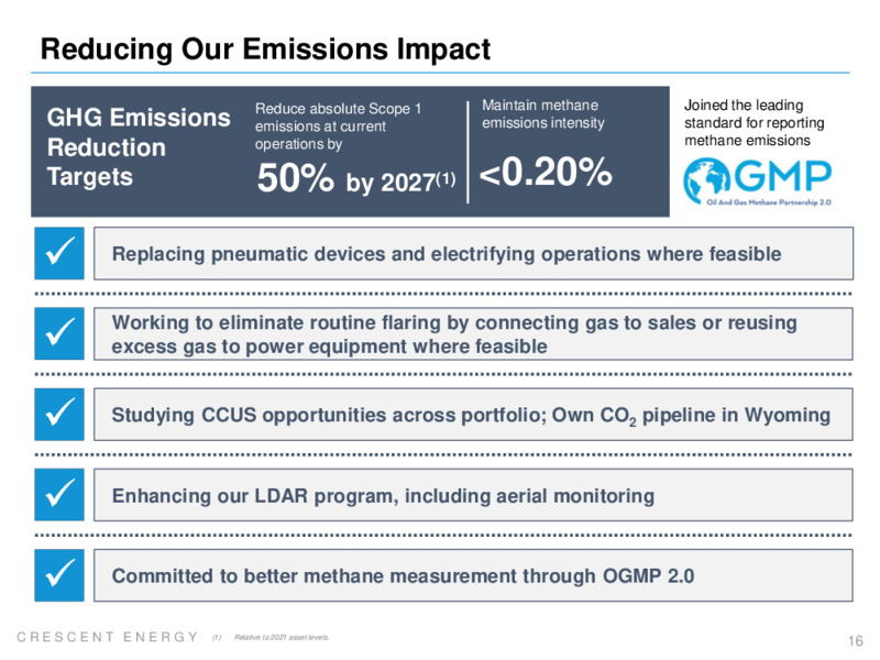 1Q 2023 Earnings Presentation – Crescent Energy Company – slide 15