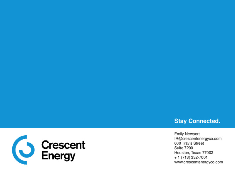 1Q 2023 Earnings Presentation – Crescent Energy Company – slide 32
