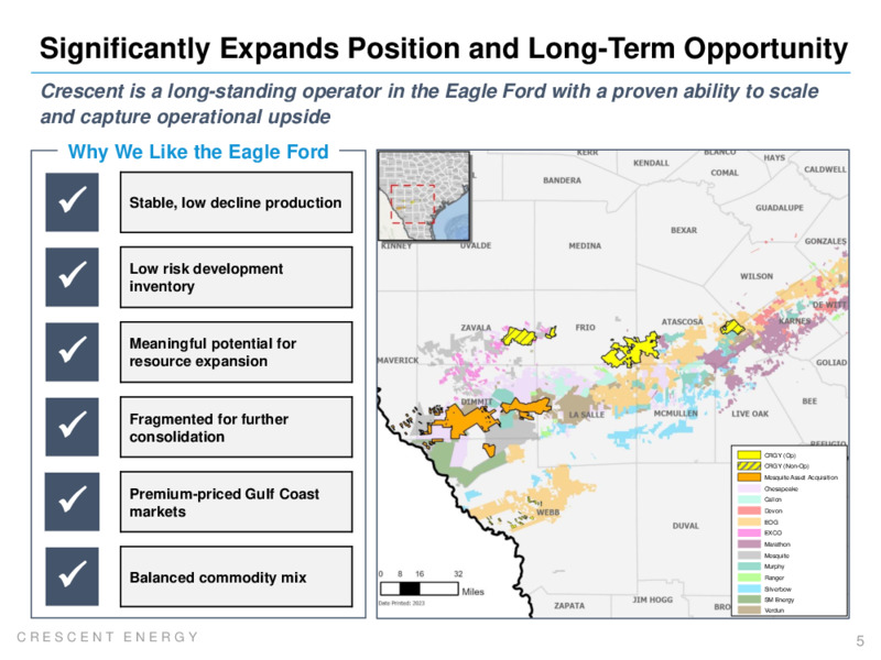 May 2023  Accretive Eagle Ford Bolt On – Crescent Energy Company – slide 4