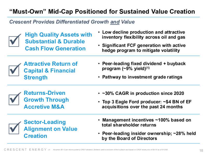 Q1 2025 Earnings Presentation – Crescent Energy Company – slide 17