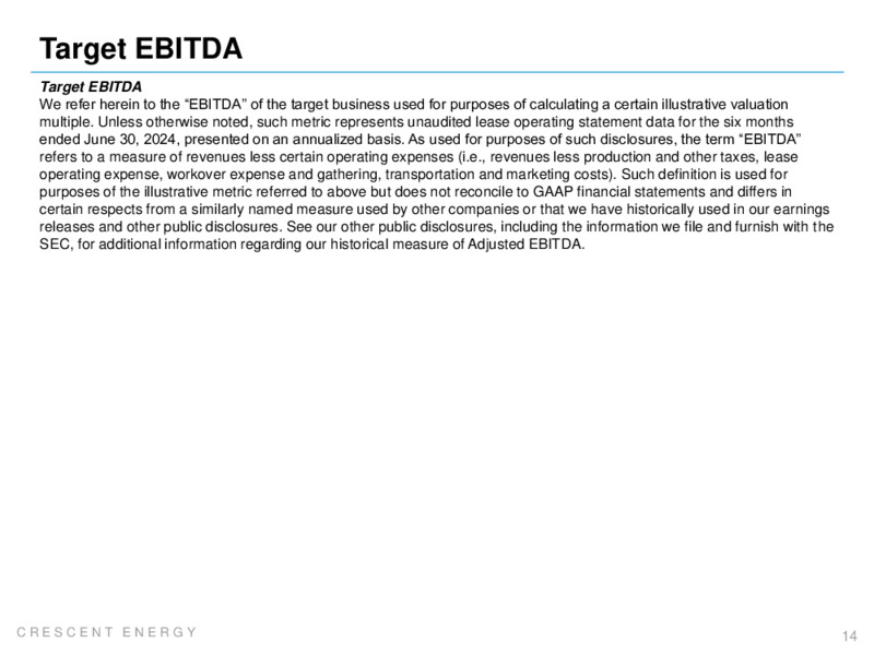 Eagle Ford Acquisition – Crescent Energy Company – slide 13