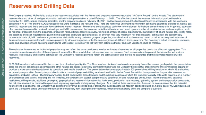 February 2021 Corporate Presentation – Crescent Point Energy Corp. – slide 27