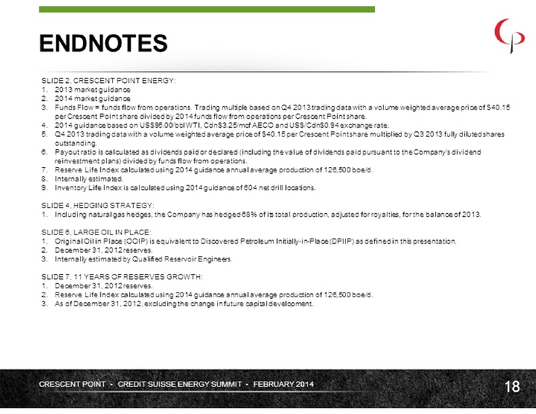 Credit Suisse Energy Summit – Crescent Point Energy Corp. – slide 18