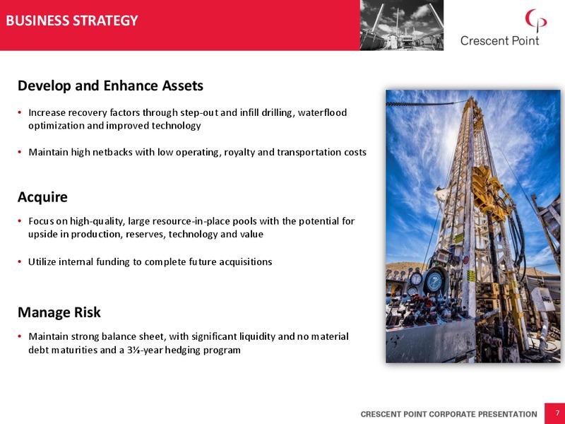 March 2016 Investor Presentation – Crescent Point Energy Corp. – slide 6