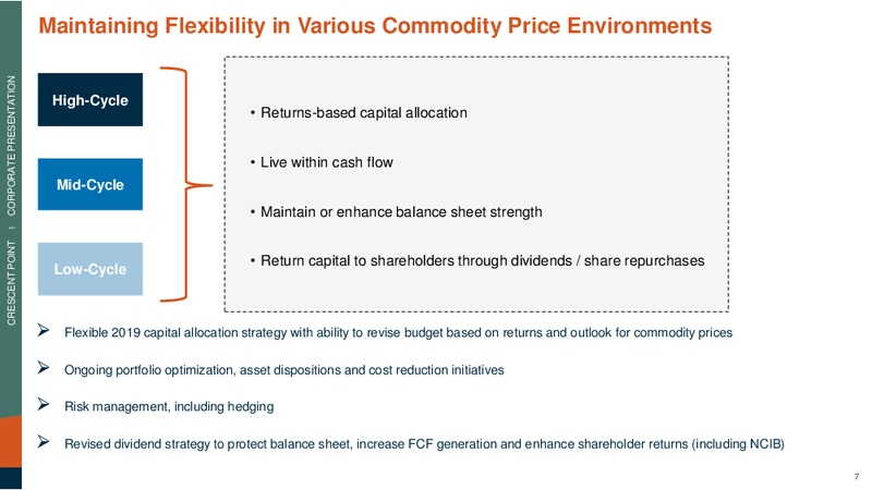 April 2019 Corporate Presentation – Crescent Point Energy Corp. – slide 7