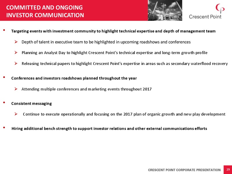 April 2017 Corporate Presentation – Crescent Point Energy Corp. – slide 28