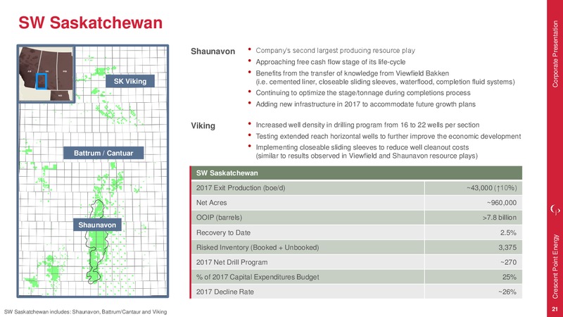 August 2017 Corporate Presentation – Crescent Point Energy Corp. – slide 20