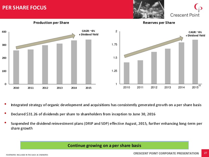 August 2016 Corporate Presentation – Crescent Point Energy Corp. – slide 26