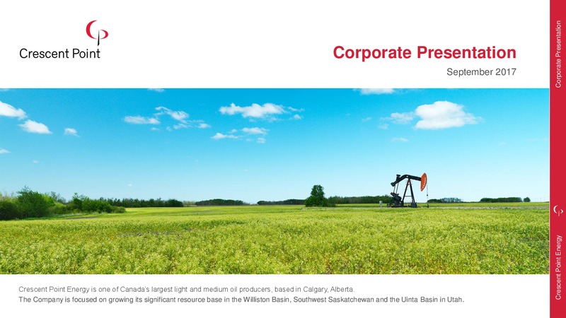 September 2017 Corporate Presentation – Crescent Point Energy Corp. – slide 1