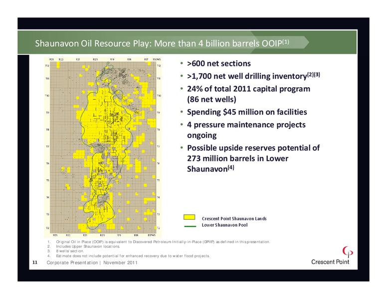 NOVEMBER 2011 INVESTOR PRESENTATION – Crescent Point Energy Corp. – slide 11