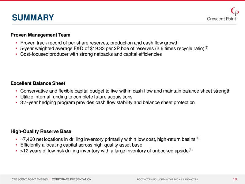 Corporate Presentation – Crescent Point Energy Corp. – slide 18