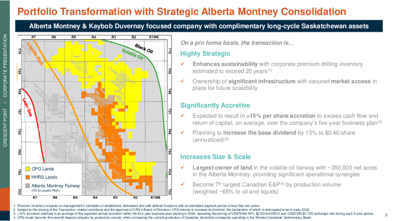 November 2023 Investor Presentation – Crescent Point Energy Corp. – slide 3