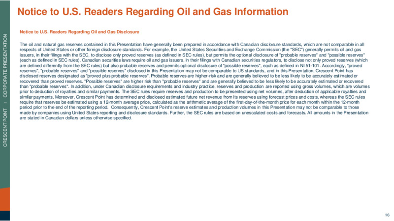 November 2023 Investor Presentation – Crescent Point Energy Corp. – slide 12