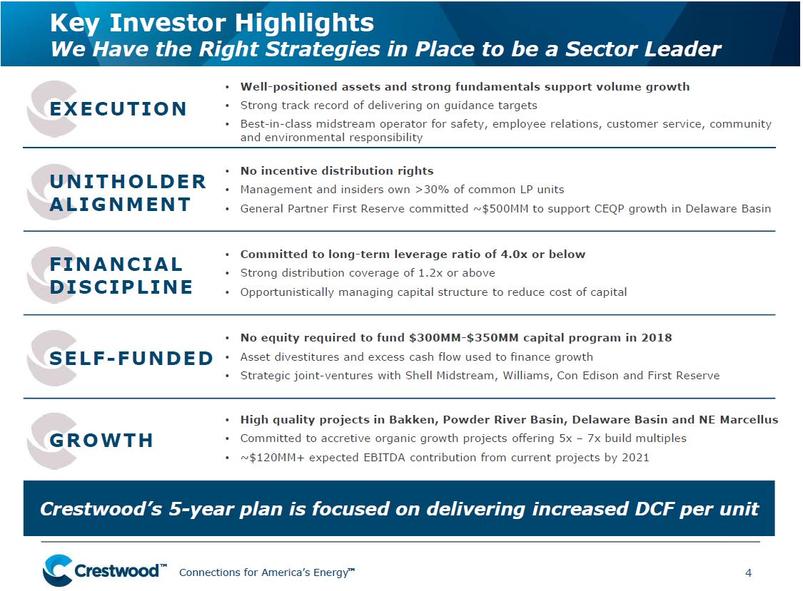 UBS Midstream MLP and Utilities One on One Conference – Crestwood Midstream Partners Lp – slide 4