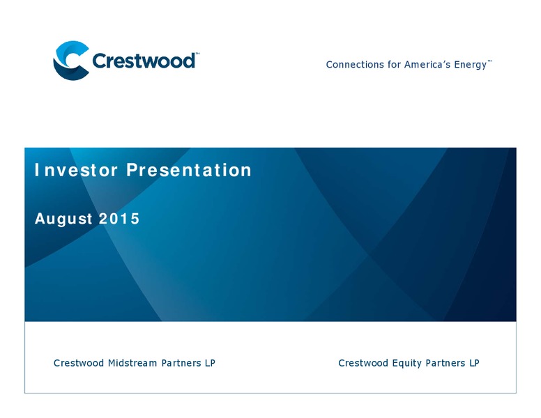EnerCom 2015 Conference – Crestwood Midstream Partners Lp – slide 1