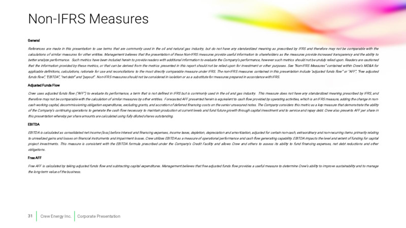 January 2021 Corporate Presentation – Crew Energy Inc. – slide 30