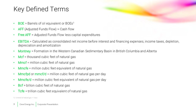March 2021 Corporate Presentation – Crew Energy Inc. – slide 2