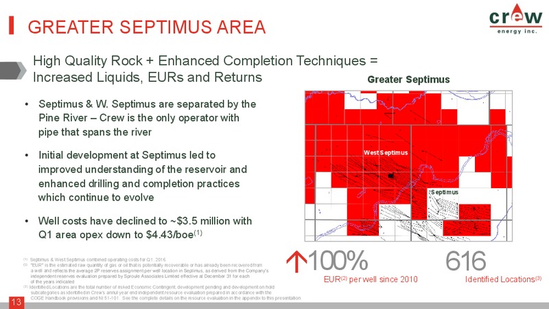 July 2016 Corporate Presentation – Crew Energy Inc. – slide 12
