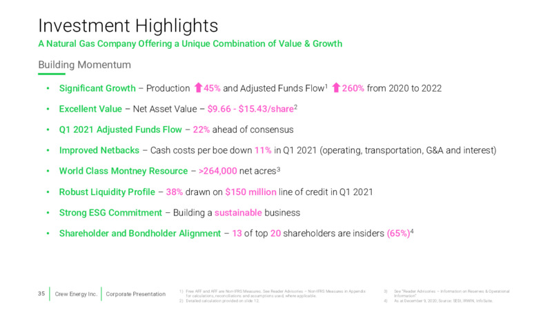 July 2021 Investor Presentation – Crew Energy Inc. – slide 31