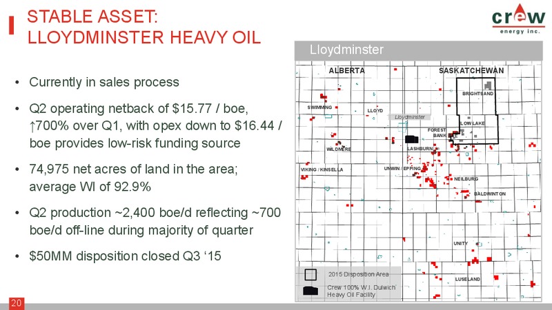September 2016 Investor Presentation – Crew Energy Inc. – slide 18