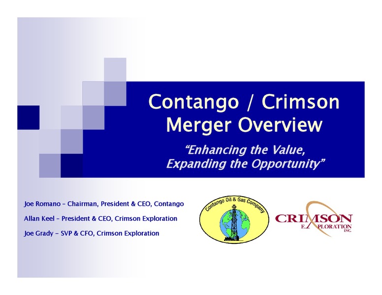 APRIL 2013 CORPORATE PRESENTATION – Crimson Exploration Inc. – slide 1